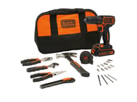 Black & Decker Bdcdc18htsa-Qw, Boremaskin Med Pistolgrep, Nøkkel, 2,5 Cm, 1 Cm, Batteri, Lithium-Ion (Li-Ion)