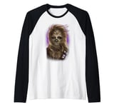 Star Wars Chewbacca Purple Glamour Shot Manche Raglan