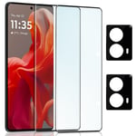 2-Pack Motorola G85 Skärmskydd & 2-Pack linsskydd - Härdat Glas 9H - Super kvalitet 3D