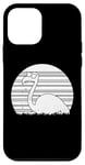 Coque pour iPhone 12 mini Flamant rose rétro pour amoureux des flamants roses