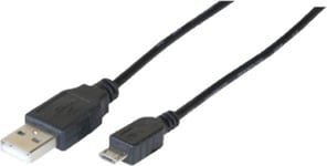 EXC USB 2.0 Entry level A to Micro B Cord Black 2m