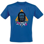 Squid Game Neon Front Man T-Shirt royal blue