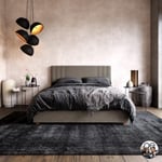 Dorel Home QE Charis Upholstered Bed L/Grey Linen King UK