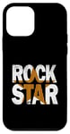 Coque pour iPhone 12 mini Graphique Orange Rock Star Distress de couleur orange