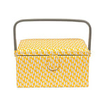 Korbond Panier à Couture Moyen Modèle Feuille Jaune 14,5 x 19 x 26 cm