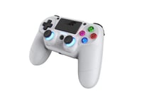 Dragonshock - Mizar Bt - Manette Sans Fil Blanche Pour Ps4, Pc Et Mobile