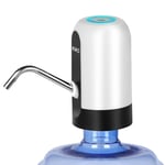 Kikc Bottled Water Dispenser, 5 Gallon Water Bottle Dispenser USB Charging Automatic Drinking Water Pump Portable Electric Water Dispenser Water Bottle Switch (White)