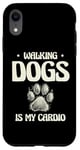 Coque pour iPhone XR Walking Dogs Is My Cardio Dog Walker Pet Puppy