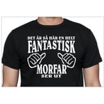 Morfar Svart T-shirt Så här en helt fantastisk Morfar ser ut Black M