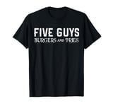 Five Guys Burgers Fries Fast Food Worker Halloween Costume T-Shirt