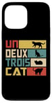 Coque pour iPhone 13 Pro Max Un Deux Trois Cat - Jeu de mots français amusant, chat amusant