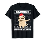 Dab Through The Snow Pug Ugly Christmas Sweater Dog Dance T-Shirt