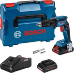 Bosch Professional 18V System Visseuse Plaquiste Sans-fil GTB 18V-45 (avec 2 Batteries ProCORE18V 4.0Ah, Chargeur GAL 18V-40, Dans L-BOXX 136), Blue