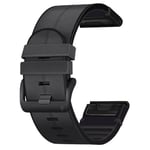 Urrem til Garmin Fenix 5X/6X/7X - Læder - 26 mm - Sort