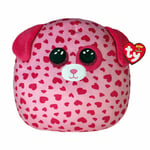 TY SQUISH A BOO 10" TICKLE DOG VALENTINES PLUSH TRAVEL CUSHION PILLOW SOFT TOY