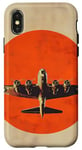 Coque pour iPhone X/XS Orange B-17 Flying Fortress Design géométrique minimaliste