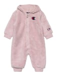 Hooded Rompers Långärmad Bodysuit Pink Champion