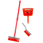 Casdon Henry Brush Set | Child-Friendly Cleaning Toy Set for Ages 3+ | Fun & Educational | Includes Broom, Brush, Dustpan!