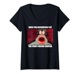 Womens Disney The Little Mermaid Ursula Front-Facing Camera Meme V-Neck T-Shirt