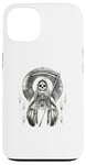 Coque pour iPhone 13 Santa Muerte Sacred Art - Squelette mystique avec faux