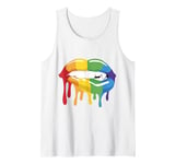 Love in Colors LGBT Pride Love Rainbow Flag Lips Tank Top