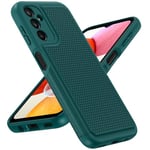 FNTCASE for Samsung A14 Phone Case: Dual Layer Shockproof Drop Protection Case - Galaxy A14 4G/5G 360 Military Grade Protective Mobile Phone Cover Rugged Matte Heavy Duty Slim TPU Cases-Green