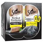 Sheba idéal Portions Barquettes Nourriture humide pour chat adulte Terrine de luxe au poulet 8*225g