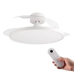 M Ledme - Ventilateur de plafond avec éclairage Paack 58W, télécommande, moteur DC 22W+Lumière LED 36W, 6 vitesses, silencieux, 3 lames, 107cm, fonction été-hiver, minuterie