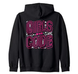 Code like a Girl Programmer Coder Zip Hoodie