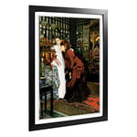 Big Box Art Framed Print of James Tissot Women Looking Design | Wall Art Picture | Home Decor for Kitchen, Living Room, Bedroom, Hallway, Black, A2 / 24.5x18 Inch / 62x45cm