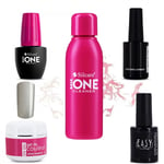 Kit Manucure French Vernis UV semi Permanent + Cleaner + Gel de Couleur + Primer