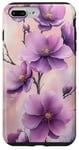 Coque pour iPhone 7 Plus/8 Plus Fleur De Cerisier Japonais Fleur Pourpre