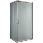 Idralite - Parois cabine de douche angulaire coulissante verre opaque h 198 mod. Alabama 70x70 cm carré