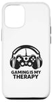 Coque pour iPhone 12/12 Pro Le jeu est ma thérapie Une vie de joueur amusante