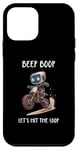 Coque pour iPhone 12 mini Dirt Bike Robot Design Garçon Fille Enfants Motocross Vélo Drôle