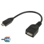 CABLING® Câble Otg Usb Host / Adaptateur usb femelle vers micro usb b pour Archos 80G9 80 G9/ 101G9 / 97HD / Archos 7 Google Nexus 7 Nexus 10 Galaxy S2 / S3 / note / note 2 et tous les smartphones et tablettes avec port micro usb Host OTG