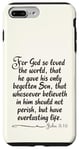 iPhone 7 Plus/8 Plus John 3:16 For God So Loved The World Entire Verse KJV Bible Case