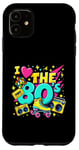 Coque pour iPhone 11 Chemise « I Love The 80s » pour homme et femme, costume de fête vintage des années 80