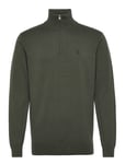 Uspa Knit Brison Men Tops Knitwear Half Zip Jumpers Khaki Green U.S. Polo Assn.