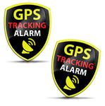 Biomar Labs 2 x 3D Gel Silicone GPS Tracking Alarm Stickers Car Sticker Motorcycle Bicycle Window Phone Laptop PC Tablet Door KS 119