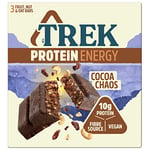 JC's Trek Cocoa Chaos High Protein Energy Bar - Plant Based - Gluten Free - Natural Ingredients - 55g x 36 bars