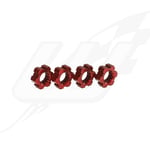 FR- Traxxas Trascinatori Hex 24mm Alluminio Rosso Xmaxx (4) - 7756R