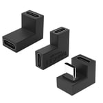 UC-077 - USB-C (hane) till USB-C (hona) + USB-C (hona) till USB-C (hona) adapter - Set med 3 st.