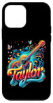 iPhone 12 mini Taylor Name I Love Taylor Birthday Girl Y2K Groovy Birthday Case