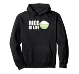 Cute Rice Design For Men Women White Food Cooker Rice Lover Pullover Hoodie