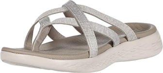 Skechers Women's ON-The-GO 600 Dainty Sandal, Taupe Textile, 2 UK