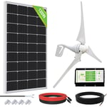 Eco-worthy - Kit hybride 520W 12V: generateur eolien 400W dc avec panneau solaire 120W pour maison, cabanon, systeme hors reseau