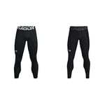 Under Armour Men's ColdGear Armour Tights Leggings, Black, M UK & Men UA HG Armour Leggings, Comfortable and Robust Gym Leggings, Lightweight and Elastic Thermal Underwear with Compression fit