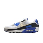 Nike Homme Air Max 90 Premium Sneaker, White Kaki Racer Blue Black, 38.5 EU