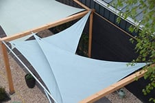 Shadow Comfort Ombre Voile écran Solaire perméable à l'eau HDPE auvent de Jardin pour Jardin extérieur Terrasse UV Bloc - Triangle 2,5x3x3,5m - Country Blue